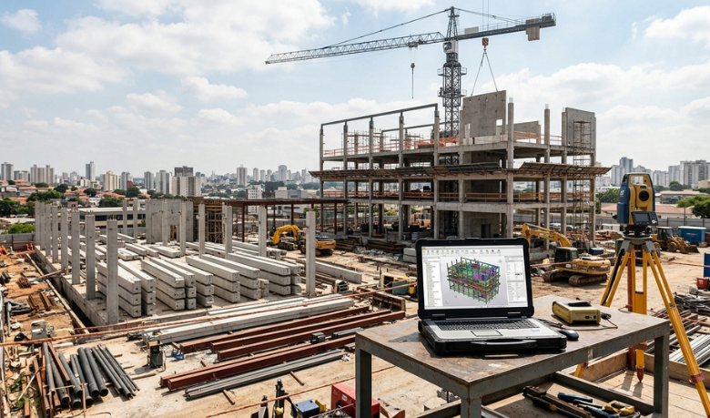 Construção civil acelera industrialização e BIM ganha espaço para reduzir desperdícios e aumentar produtividade nas obras