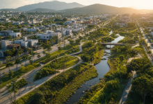 Projeto de urbanização sustentável com moradias, áreas verdes e infraestrutura urbana no Bairro Novo do Caximba, em Curitiba